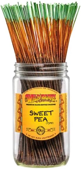 Wild Berry Incense Sticks - Hand Dipped in The USA (100 Count) (Sweet Pea (Type))