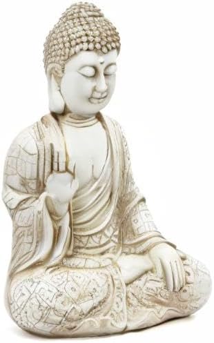 Leekung Buddha statue for home decor accents,laughing buddah statue for meditation zen garden spiritual room feng shui desk table yoga decor,small buda budda home decorations gifts antique ivory white