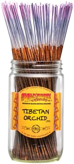 Wild Berry Incense Sticks - Tibetan Orchid - Hand Dipped in The USA (100 Count) (Tibetan Orchid)