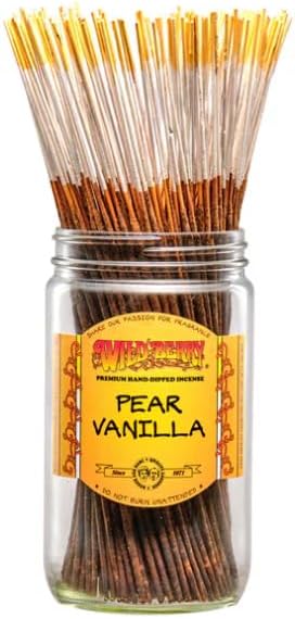 Wild Berry Incense Sticks - Hand Dipped in The USA (100 Count) (Pear Vanilla)