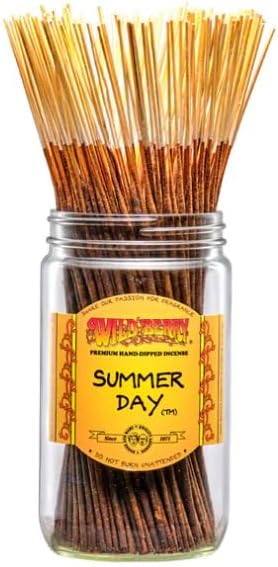 Wild Berry Incense Sticks - Summer Day - Hand Dipped in The USA (100 Count) (Summer Day)