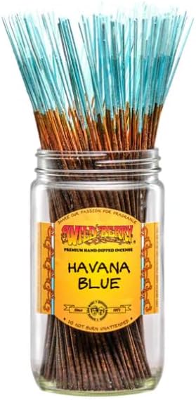 Wild Berry Incense Sticks - Havana Blue - Hand Dipped in The USA (100 Count) (Havana Blue)