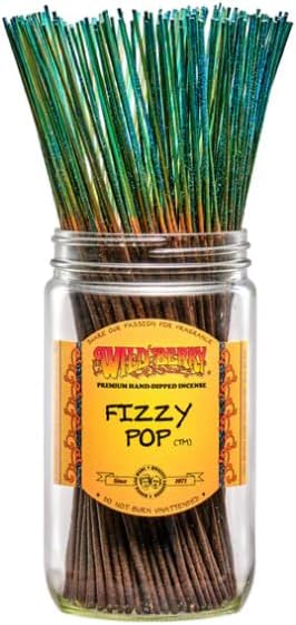 Wild Berry Incense Sticks - Fizzy Pop - Hand Dipped in The USA (100 Count) (Fizzy Pop)