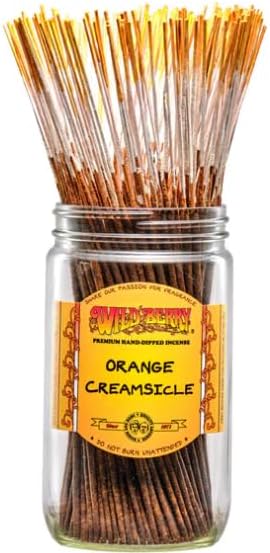 Wild Berry Incense Sticks - Orange Creamsicle - Hand Dipped in The USA (100 Count) (Orange Creamsicle)