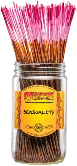 Wild Berry Incense Sticks - Sensuality - Hand Dipped in The USA (100 Count) (Sensuality)