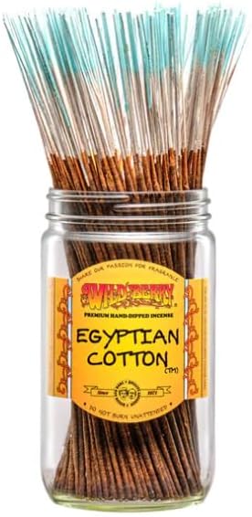 Wild Berry Incense Sticks - Egyptian Cotton - Hand Dipped in The USA (100 Count) (Egyptian Cotton)