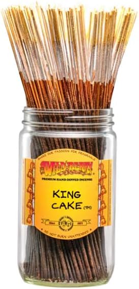 Wild Berry Incense Sticks - Hand Dipped in The USA (100 Count) (King Cake)