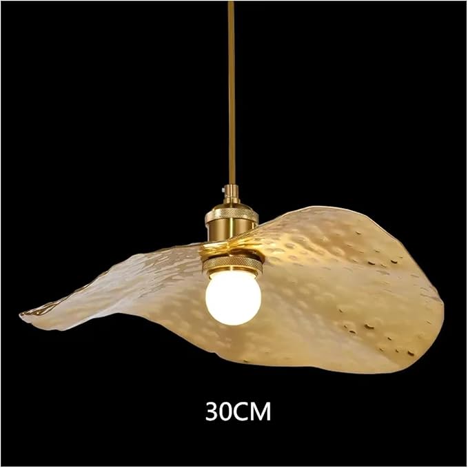 Creative New Chinese Lotus Leaf Pendant with Zen Intention Iron Art Hot Pot Shop Tea Table Retro Tearoom Decoration LightFixture,for Foyer Living Room