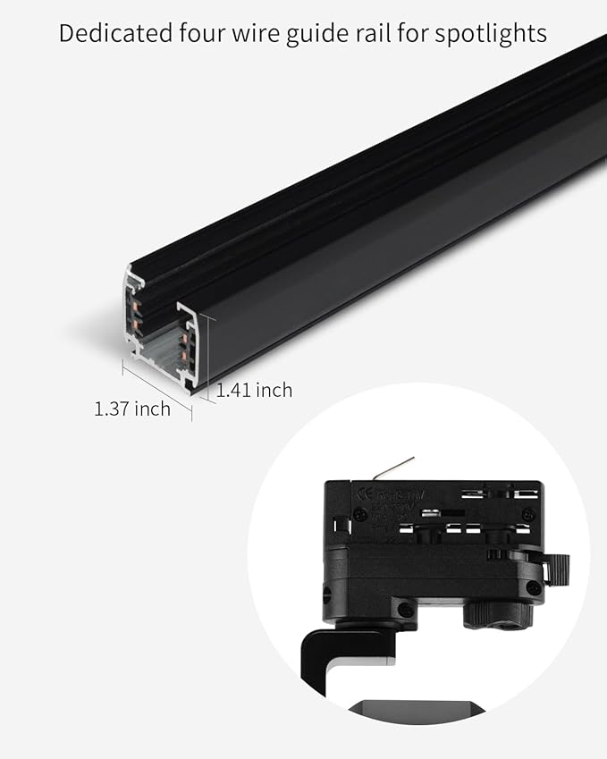LED Dimmable Ceiling Spotlight, 18W Adjustable Aperture Shape Light, 4-Wire Track Dimming Zoom Light, Aluminum Indoor Monopoint Light for Museum Art Gallery Exhibition Art 4000K, GSWY0218