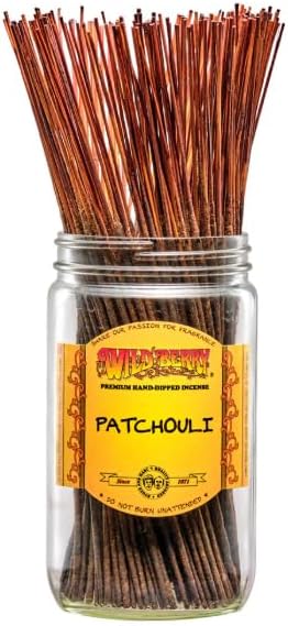 Wild Berry Incense Sticks - Patchouli - Hand Dipped in The USA (100 Count) (Patchouli)