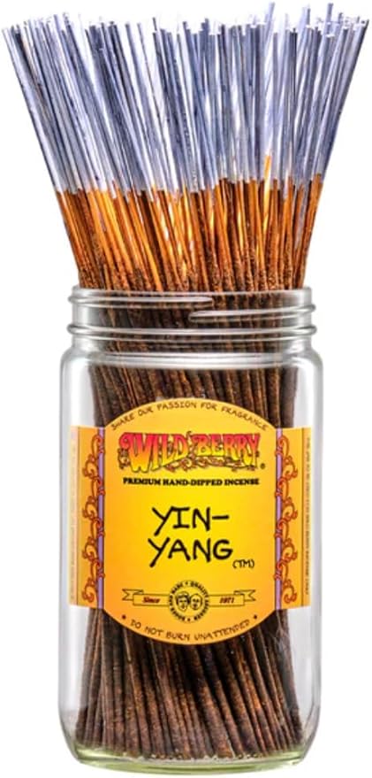 Wild Berry Incense Sticks - Hand Dipped in The USA (100 Count) (Yin Yang)