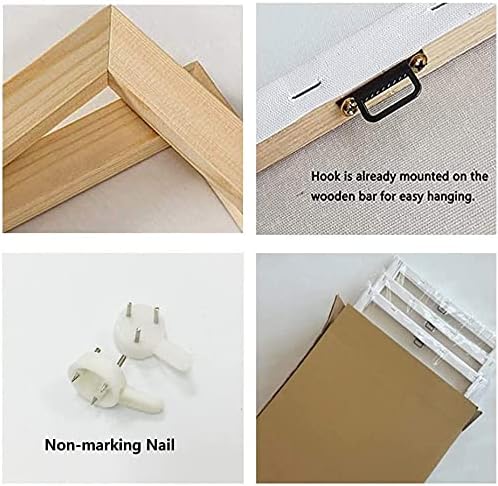 Yxbhhym-Large Size Running Horse Wall Art Pictures Animal Canvas Print Art Horse Paintings Poster Artwork for Wall Décor Office Accessories Modern Living Room Bedroom Wall Decor Frame Decoration