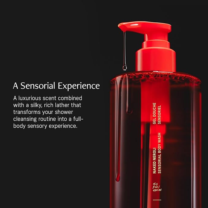 Sensorial Body Wash. Naked Neroli Hydrating Cleanser with Moisture Locking Multi-Oil Complex, Sodium PCA and Glycerin. Nourishing Shower Gel for Women and Men, 16.5 Fl Oz Luxury Bodywash