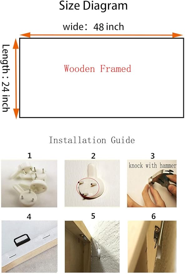 Anolyfi Coastal Landscape Wall Art Nature Flower Mountain Canvas Painting Blue Ocean Seascape Picture, Textured Artwork Large Framed for Living Room Bedroom Bathroom Kitchen Office Home Decor 48"x24"