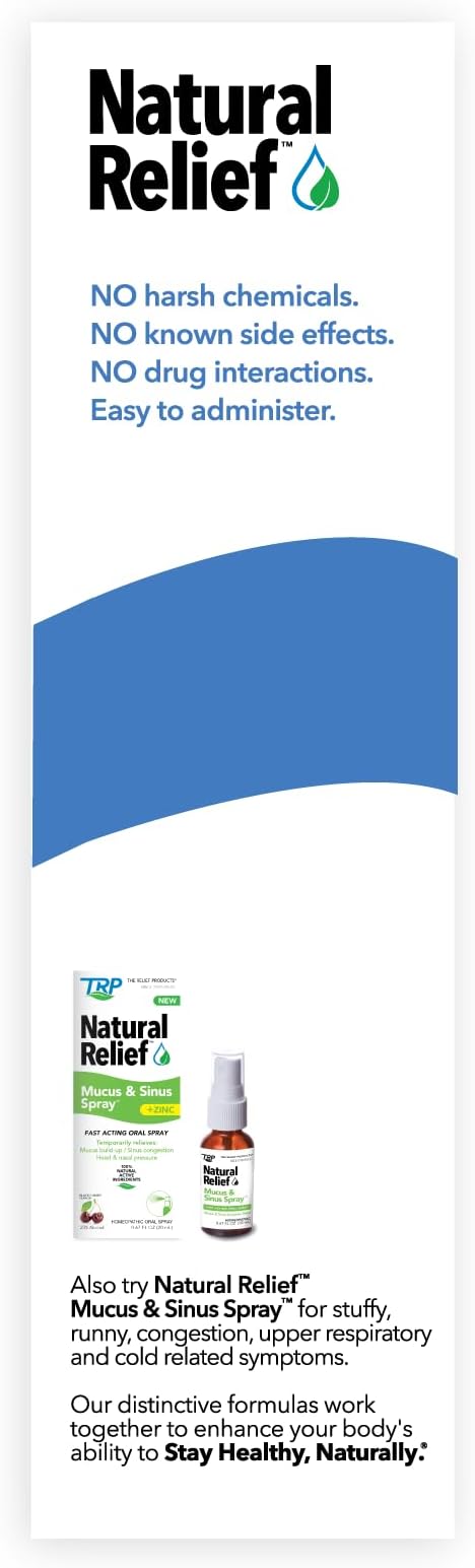 Natural Relief Fast Acting Cold and Flu Oral Spray with Zinc