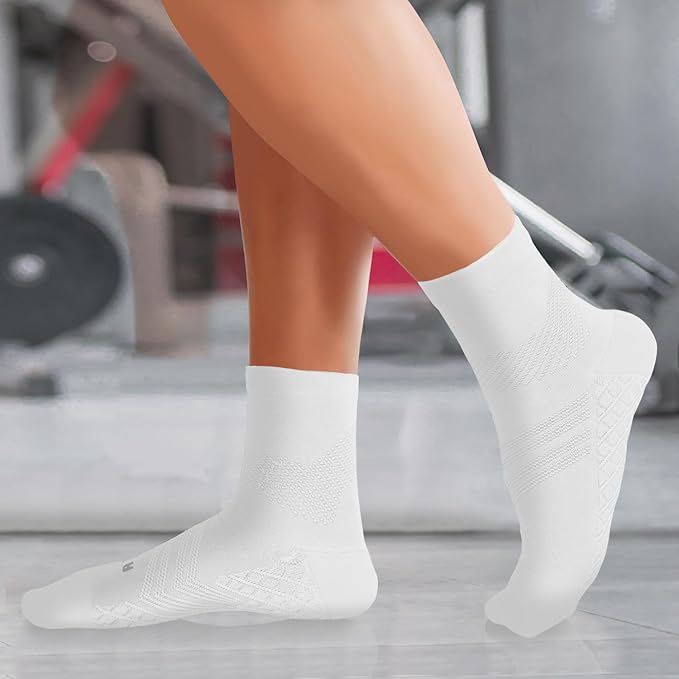 TechWare Pro Plantar Fasciitis Socks – Cushion Ankle Compression Socks Women & Men. Achilles Tendonitis Brace & Arch Support
