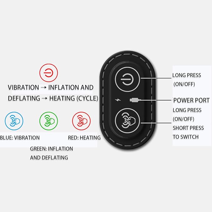 Norvo Smart Pillow, 3-in-1 Smart Pillow for Back Pain Relief, USB Powered, Spinal Traction with Heat & Vibration, Ergonomic Contour, Lumbar Support Pillow for Home,Office,Ortravel (Grey)