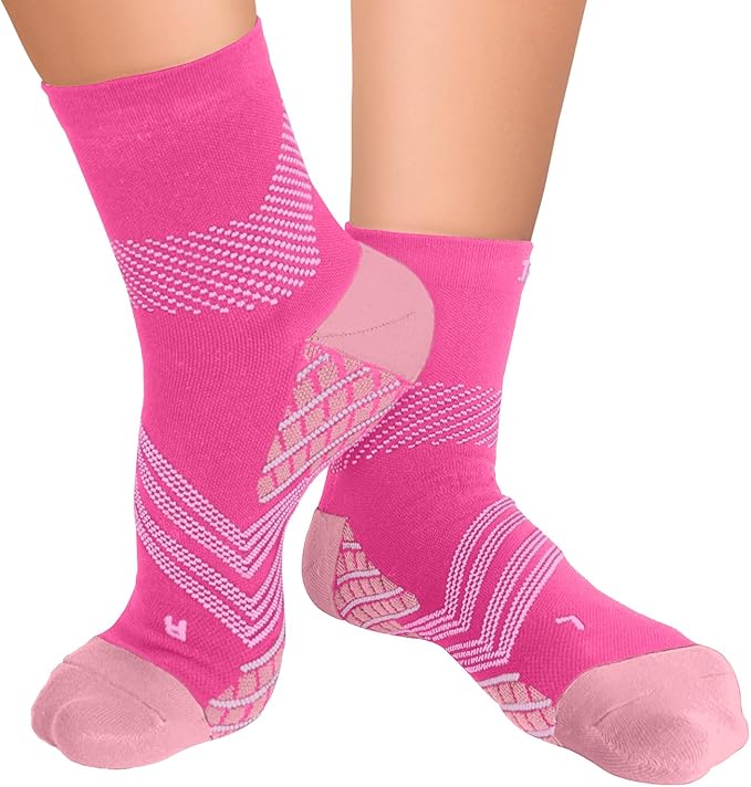 TechWare Pro Plantar Fasciitis Socks – Cushion Ankle Compression Socks Women & Men. Achilles Tendonitis Brace & Arch Support