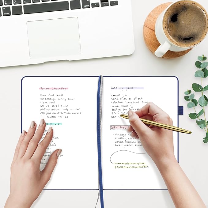 &And Per Se Blank Journal Notebook, 160 Pages, 5.7 x 8 inches College Ruled Thick Paper Notebook Journals for Writing, Hardcover Notebook(1 Pack, Royal Blue)