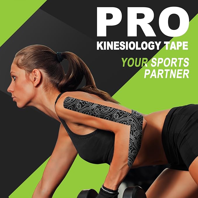 OK TAPE PRO Kinesiology Tape Uncut Roll, Elastic Physical Therapy Athletic Tape for Pain Relief, Muscle Support, Kinetic Tape, Water Resistant, 2in X 16.4ft -Green