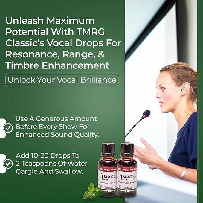 Classic Professional Vocal Cord Remedy 100% Natural Herbal Voice Supplement Drops for Sore Throat hoarse Voice Hoarseness Vocal Damage Vocal Repair Vocal Problems craked Voice