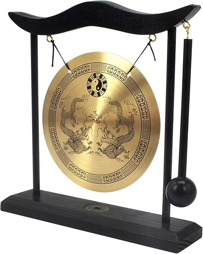 Zen Art Brass Feng Shui Desktop Gong H1303