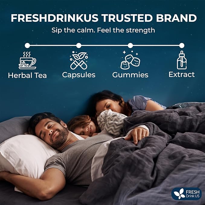 FreshDrinkUS, Premium 75 Tea Bags Better Sleep Herbal Tea | Special Herbal Sleep Tea, Caffeine-Free Loose Leaf Blend with Spearmint Leaves, Lemongrass Leaves, and Hawthorn Berry β Naturally Refreshing and Aromatic.