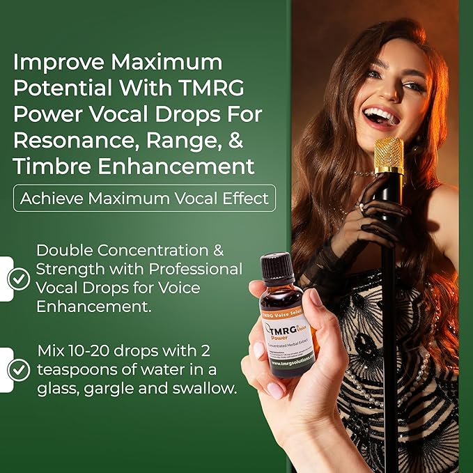 Power DoubleStrength Vocal Cord Remedy - Herbal Supplement for Singers & Speakers. Fast Acting, Enhances Clarity & Tone, Quick Relief for Vocal Fatigue, Tenderness, & Hoarseness.