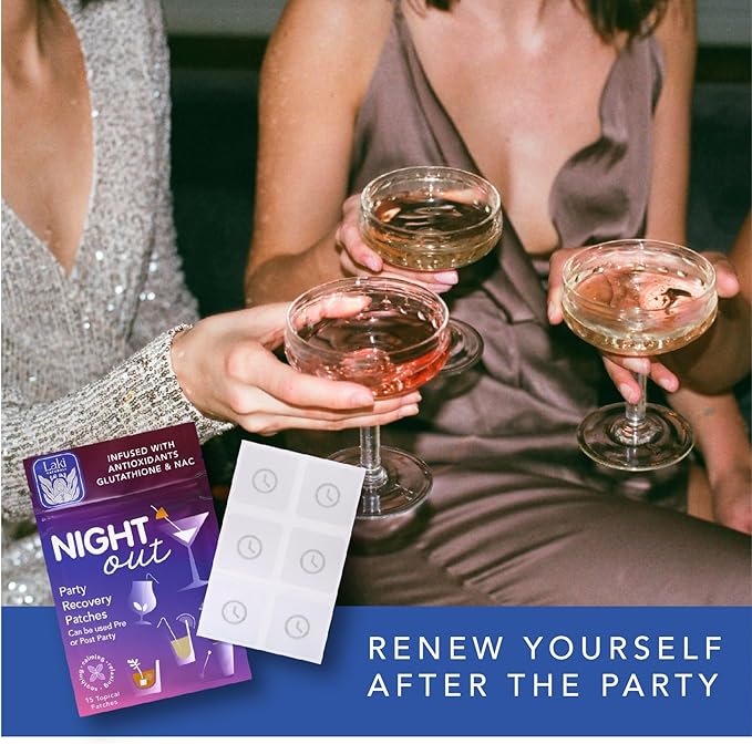 Laki Naturals Night-Out Patch (Pack of 15) | Reclaim Your Vitality and Equilibrium After Parties, Bars and Fun