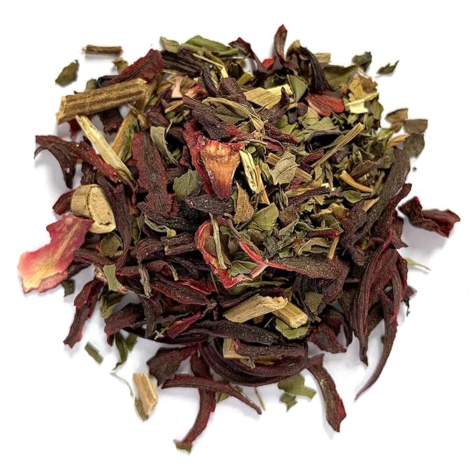 Monterey Bay Herb Co. Citrus Mint Tea with Hibiscus, Soothing and Relaxing Herbal Blend (1 LB)
