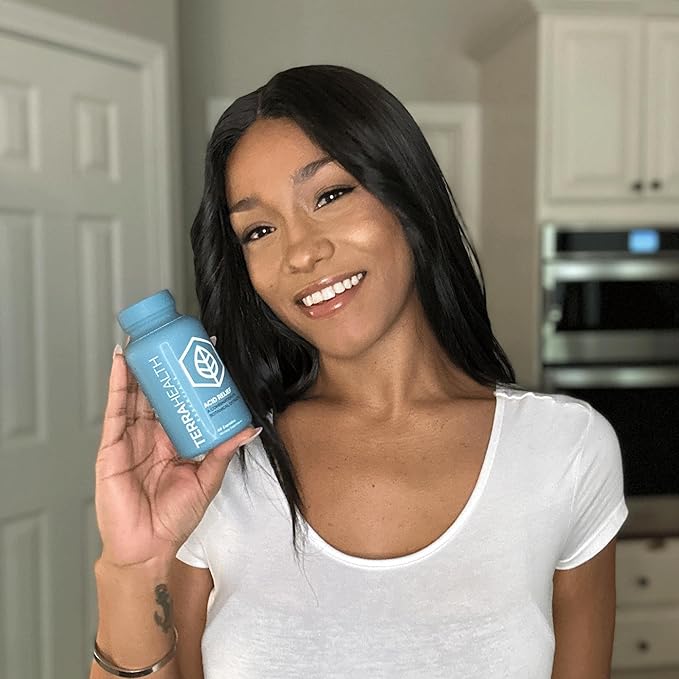 Terra Health Essentials - Acid Relief | All-Natural Acid Reflux Relief, Heartburn, Indigestion Supplement | 30-Day Supply (60 Capsules)