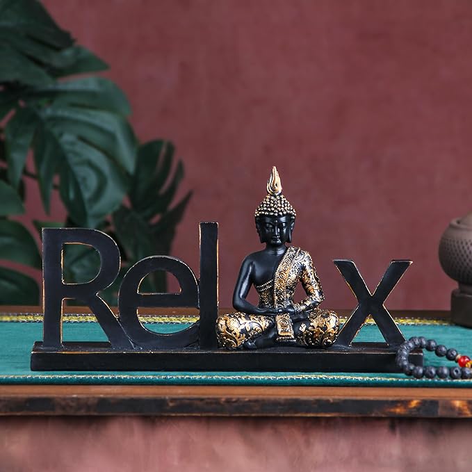 Buddha Statue Buddah Buda - Buddah Statues for Home Decoration,Laughing Buddha Statue for Yoga feng Shui Meditation Spiritual Room Decor,Buddha Decor Indoor, Relax Budha Zen Decor