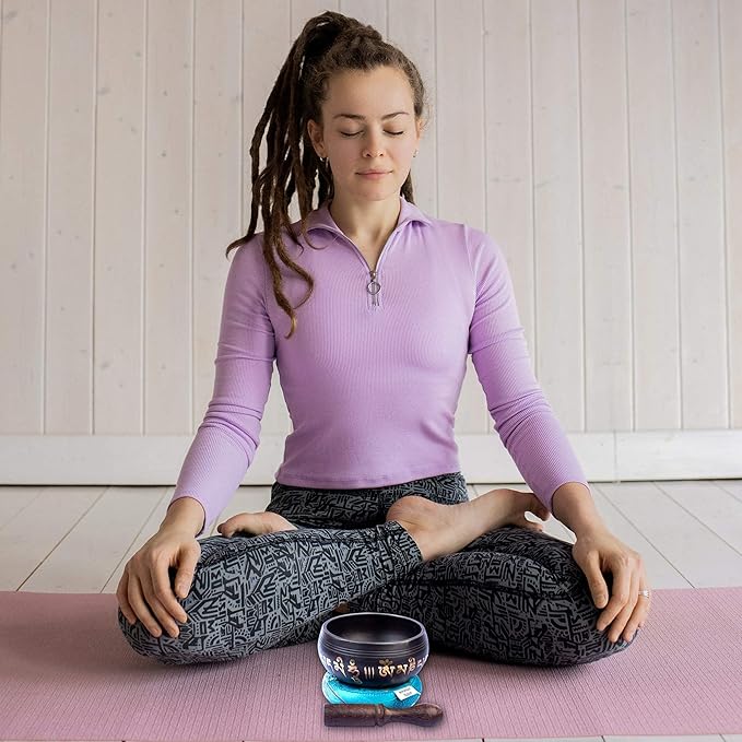 Tibetan Singing Bowl Set Brass - Master Healing Grade - Authentic Handcrafted Sound Bowl by Himalayan Bazaar