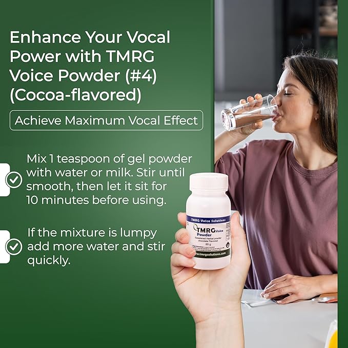 Powder Professional Vocal Cord Remedy - Natural Herbal Voice Powder - Protect Against Vocal Fatigue and Overload, Enhances Vocal Clarity, Soothes & Improves Range and Resonance