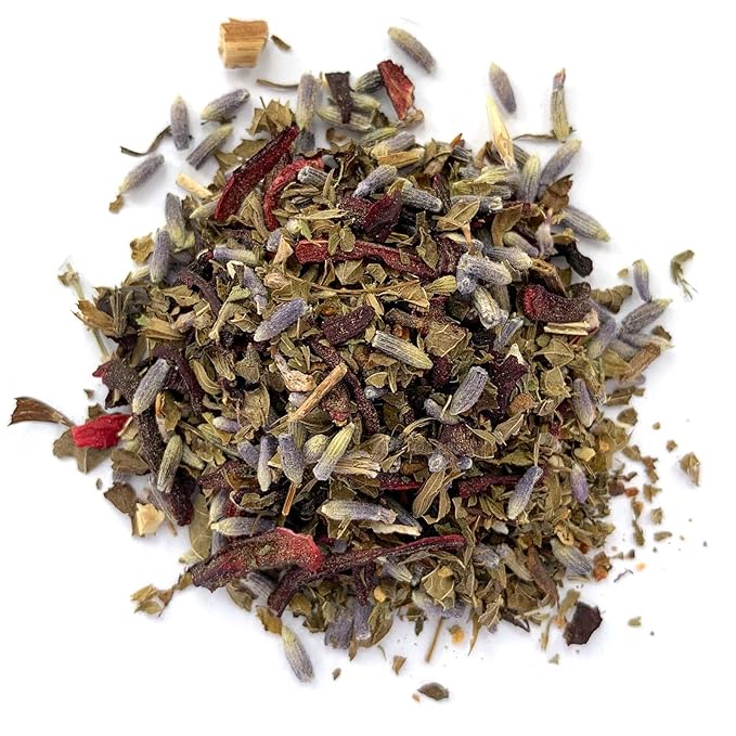 Monterey Bay Herb Co. Hibiscus Zest Tea – 1/4 lb Loose Leaf | Citrus & Floral Blend with Hibiscus, Lavender, Cloves & Licorice | Caffeine-Free Herbal Tea
