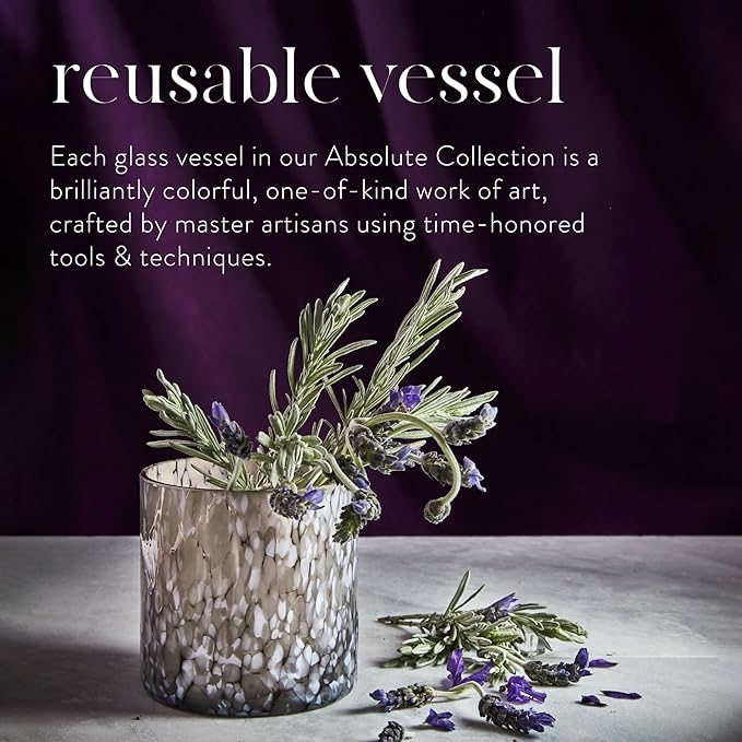 LAFCO New York Signature Candle, Lavender Flower - 15.5 oz - 90-Hour Burn Time - Reusable, Hand Blown Glass Vessel - Made in The USA