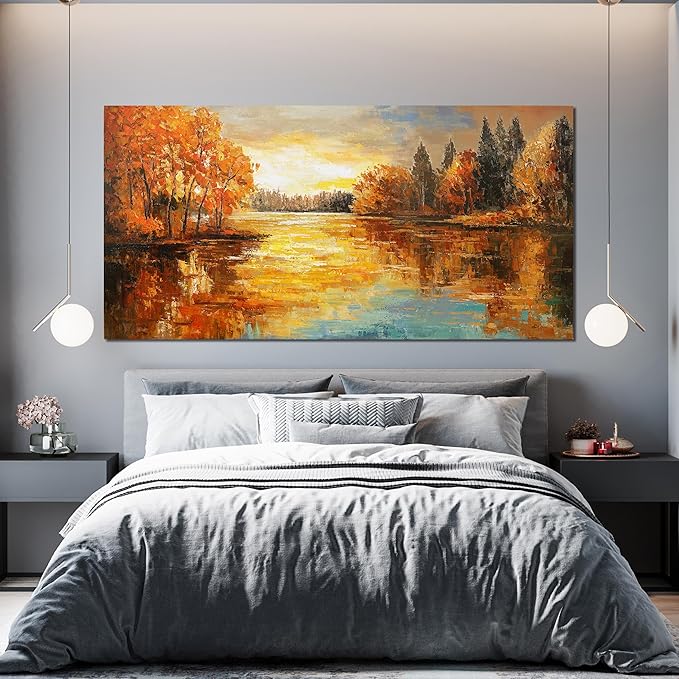 Canvas Wall Art Decor Artwork for Walls Landscape Nature Wall Art for Living Room Black and White Wall Art Decor Forest Foggy Wall Decor Art Art Work for Home Ofiice Bedroom Room Wall Decor 24"x 48"