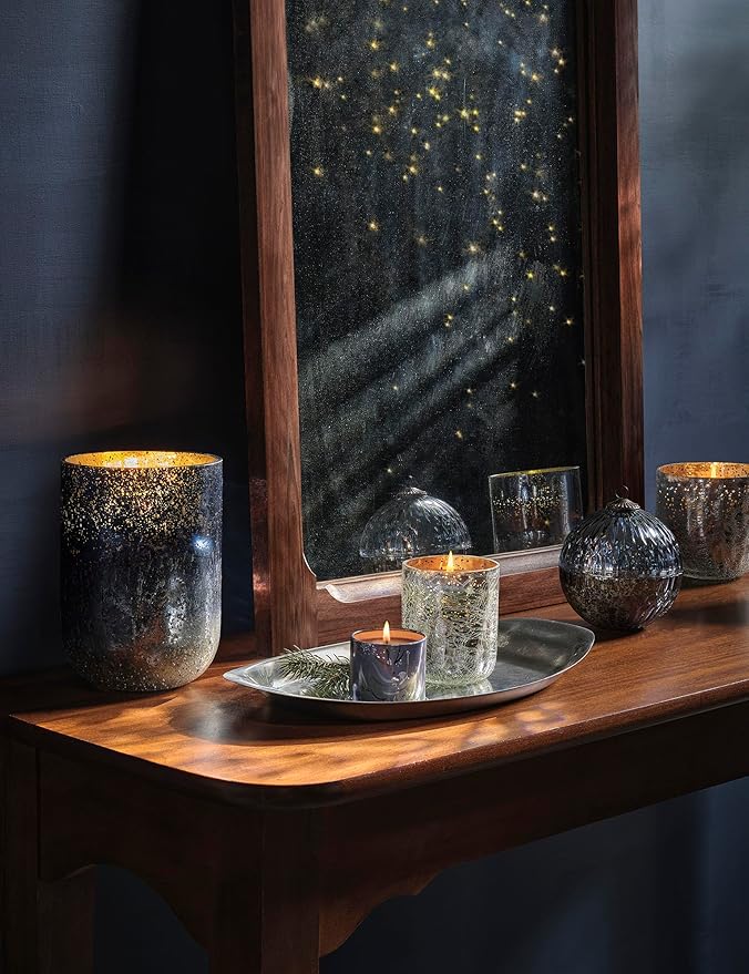 ILLUME Small Boxed Crackle Glass Candle, North Sky