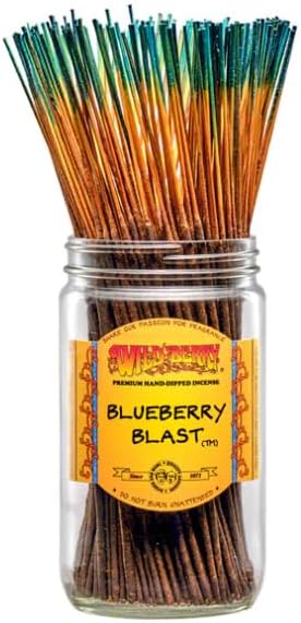 Wild Berry Incense Sticks - Blueberry Blast - Hand Dipped in The USA (100 Count) (Blueberry Blast)