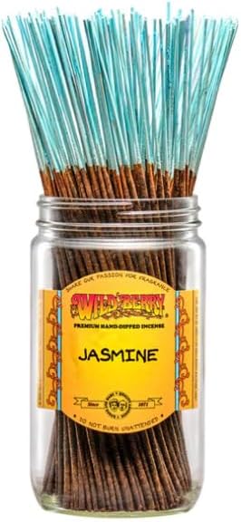 Wild Berry Incense Sticks - Jasmine - Hand Dipped in The USA (100 Count) (Jasmine)