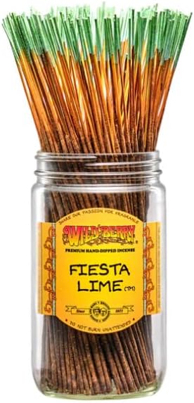 Wild Berry Incense Sticks - Hand Dipped in The USA (100 Count) (Fiesta Lime)