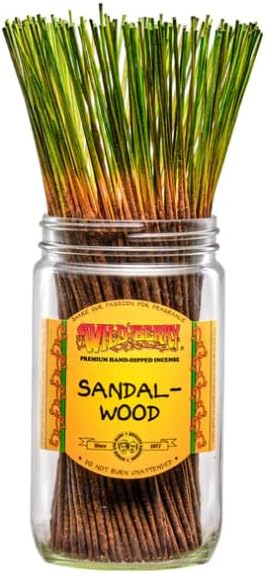 Wild Berry Incense Sticks - Sandalwood - Hand Dipped in The USA (100 Count) (Sandalwood)