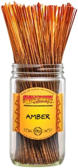 Wild Berry Incense Sticks - Amber - Hand Dipped in The USA (100 Count) (Amber)