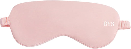 GYS Premium Bamboo Viscose Sleep Mask with Elastic Strap Block Light Eye Mask for Sleeping and Traveling, Pink, One Size