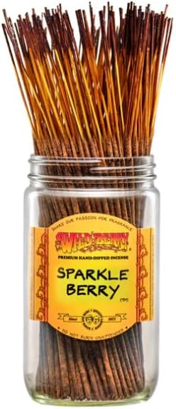 Wild Berry Incense Sticks - Sparkle Berry - Hand Dipped in The USA (100 Count) (Sparkle Berry)