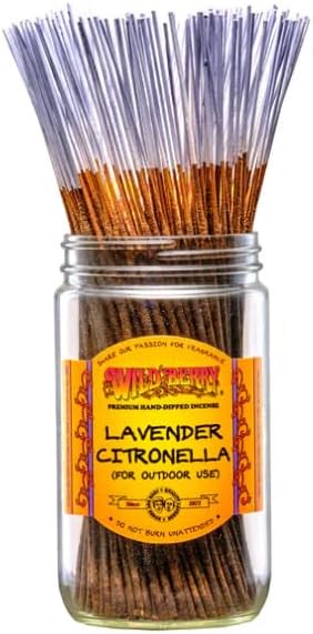 Wild Berry Incense Sticks - Hand Dipped in The USA (100 Count) (Lemon Citronella)