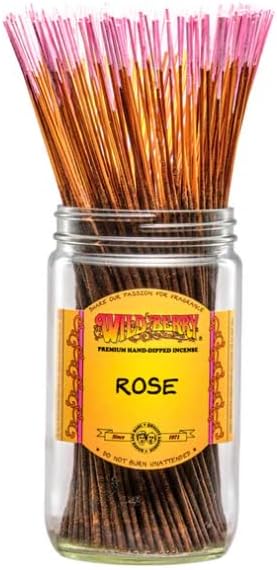 Wild Berry Incense Sticks - Rose - Hand Dipped in The USA (100 Count) (Rose)