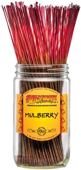 Wild Berry Incense Sticks - Mulberry - Hand Dipped in The USA (100 Count) (Mulberry)