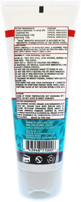 Plantlife Arnica Relieve Gel - Made with Arnica and 100% Pure Essential Oils - Relieve Products are a Homeopathic Solution for Everyday Use - Works Quickly and Effectively - Made in California