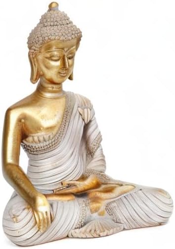 Buddha Statue for Home Decor Gold 10.2IN-Buddha Statues for Zen Decor - Buddha Statue for Spiritual-Buddha Decor for Living Room-Buda – Indoor Buddha Gift for Relaxation, Meditation or Shrine